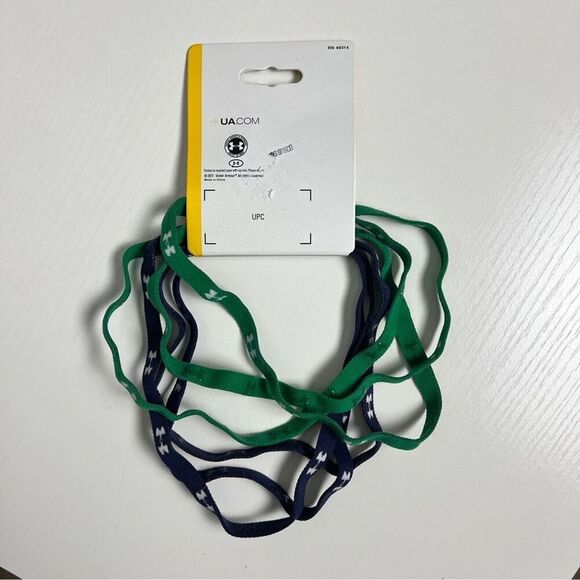 Under Armour Green & Blue Mini Headbands Soft Ultra Comfortable Elastic (568) - Picture 2 of 3